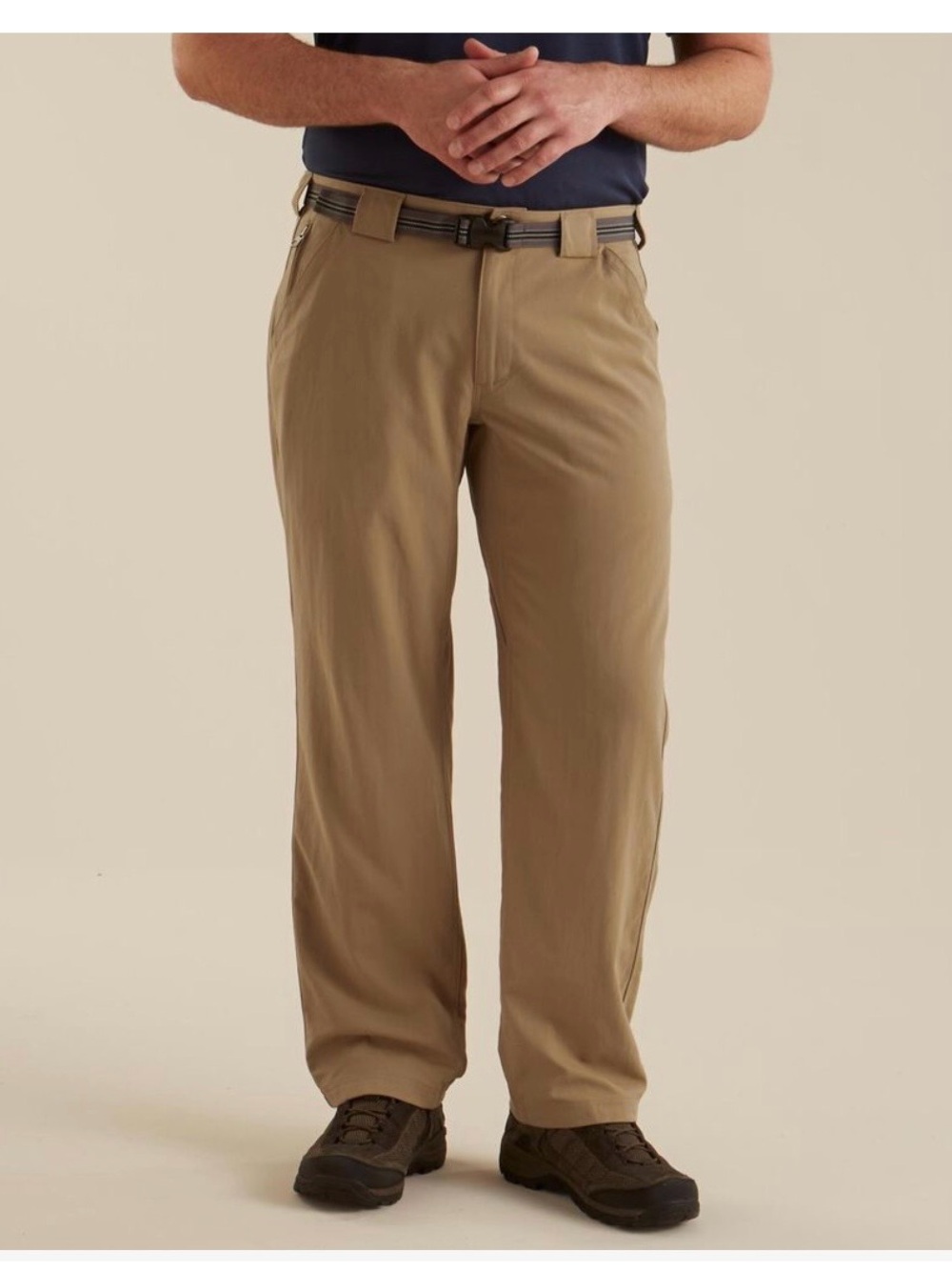 Duluth Trading Co Tan Dry on The Fly Men's Chinos with Belt Size XL
